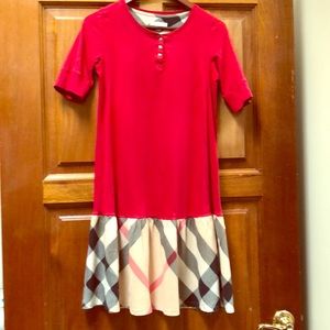Red Burberry Dress S/Xs